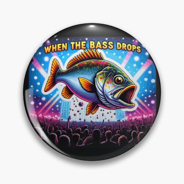 Item preview, EDM Rave with Bass Fish - When The Bass Drops designed and sold by LexicalLegend.