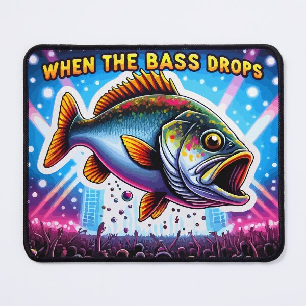 Item preview, EDM Rave with Bass Fish - When The Bass Drops designed and sold by LexicalLegend.