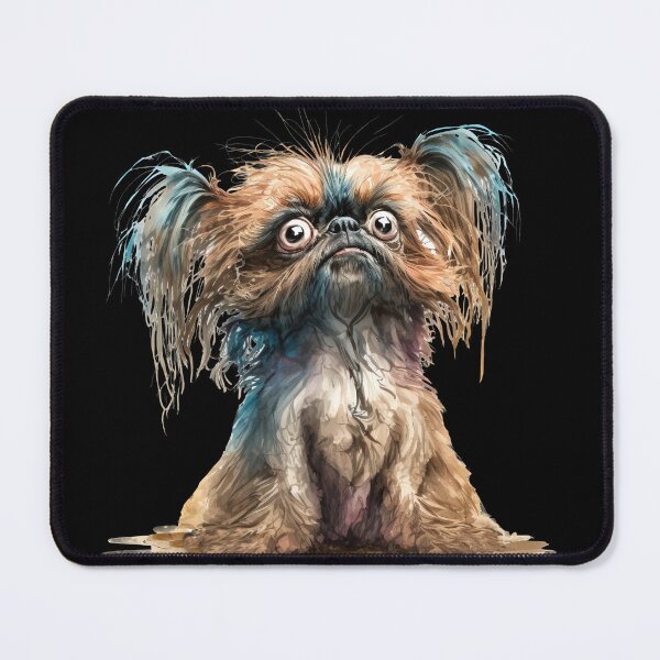 Item preview, Fluffy Brussels Griffon, Small Funny Dog designed and sold by MoonFoxDesign.