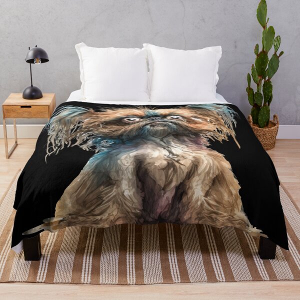 Item preview, Fluffy Brussels Griffon, Small Funny Dog designed and sold by MoonFoxDesign.