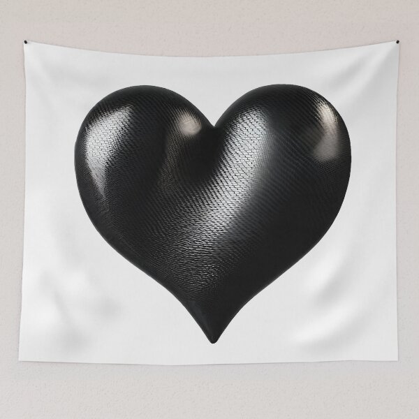 Item preview, Carbon Fibre Black Heart designed and sold by joyfulcow.