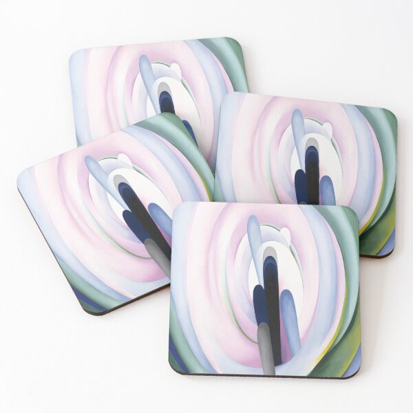 Item preview, Georgia O'Keeffe - Grey Blue and Black, Pink Circle designed and sold by 4syntart.