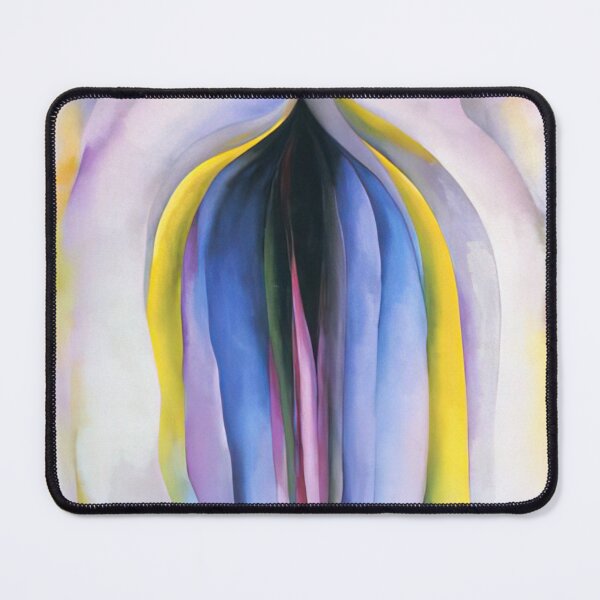 Item preview, Georgia O'Keeffe - Grey Line With Black, Blue And Yellow designed and sold by 4syntart.
