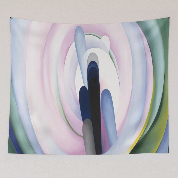 Artikelvorschau, Georgia O'Keeffe – Grau, Blau und Schwarz, rosa Kreis entworfen und verkauft von 4syntart.