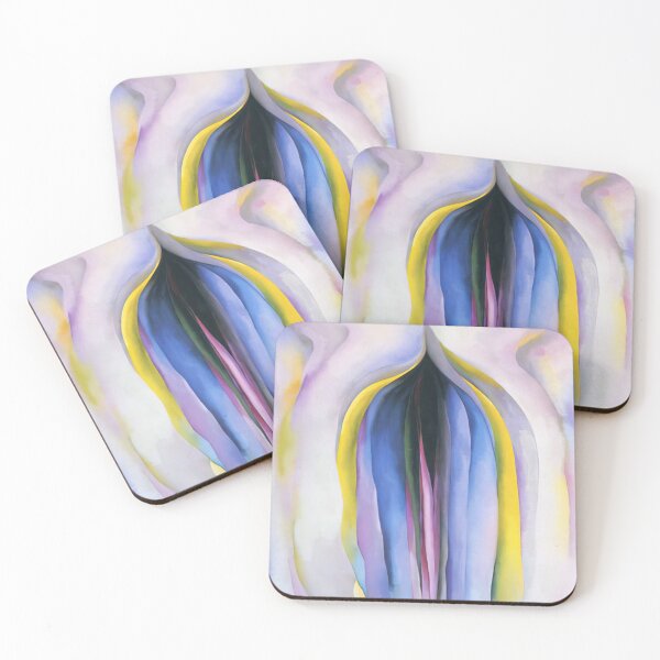 Item preview, Georgia O'Keeffe - Grey Line With Black, Blue And Yellow designed and sold by 4syntart.