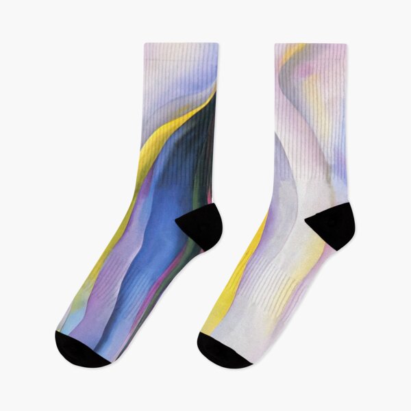 Item preview, Georgia O'Keeffe - Grey Line With Black, Blue And Yellow designed and sold by 4syntart.
