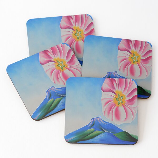 Item preview, Georgia O'Keeffe - Hollyhock Pink with Pedernal designed and sold by 4syntart.