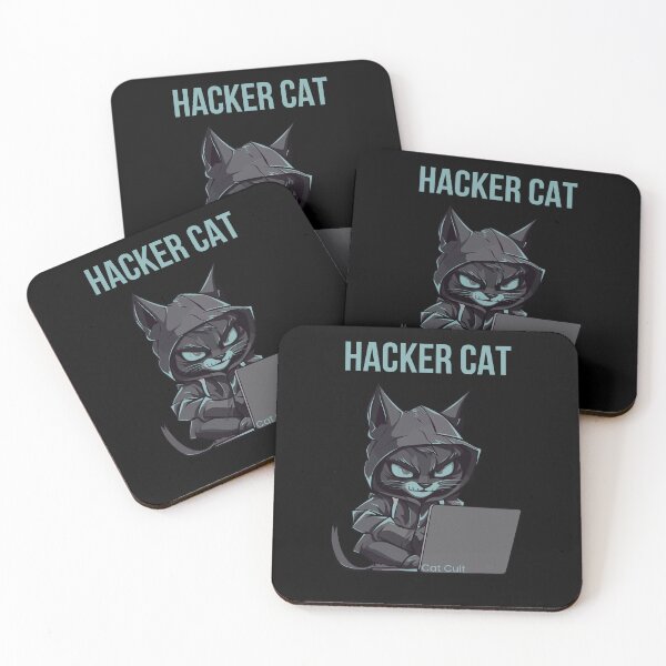 Item preview, hacker cat ,cult  designed and sold by FLOWER--ART.