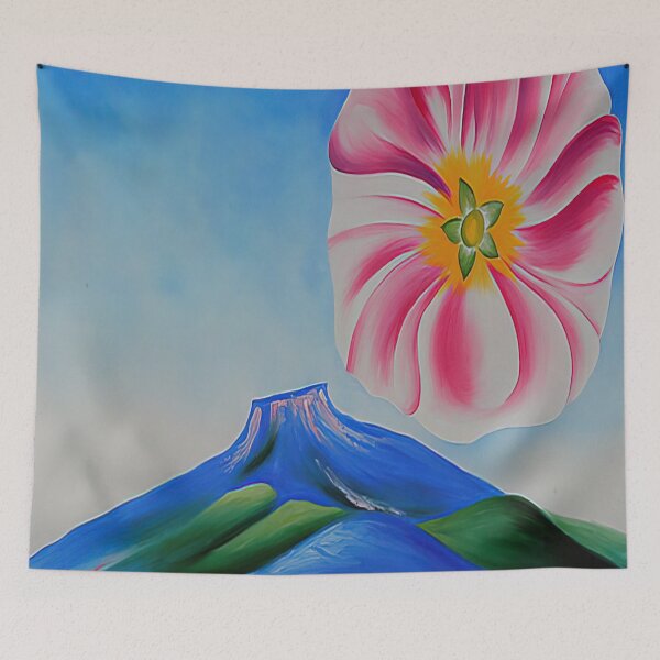 Item preview, Georgia O'Keeffe - Hollyhock Pink with Pedernal designed and sold by 4syntart.