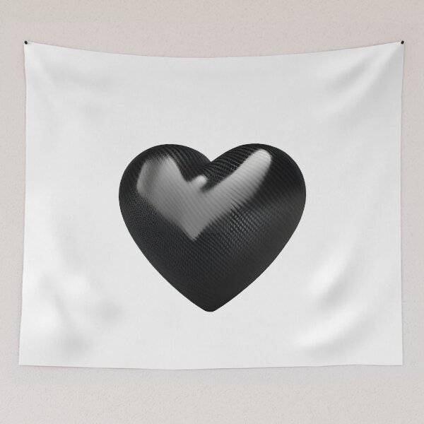 Item preview, Carbon Fibre Black Heart designed and sold by joyfulcow.