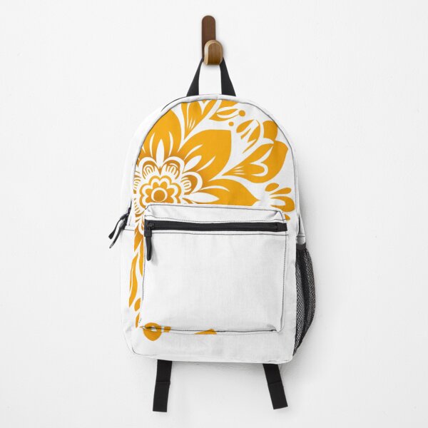 Artikelvorschau,  orangefarbenes Blumendesign entworfen und verkauft von matchymatchy.