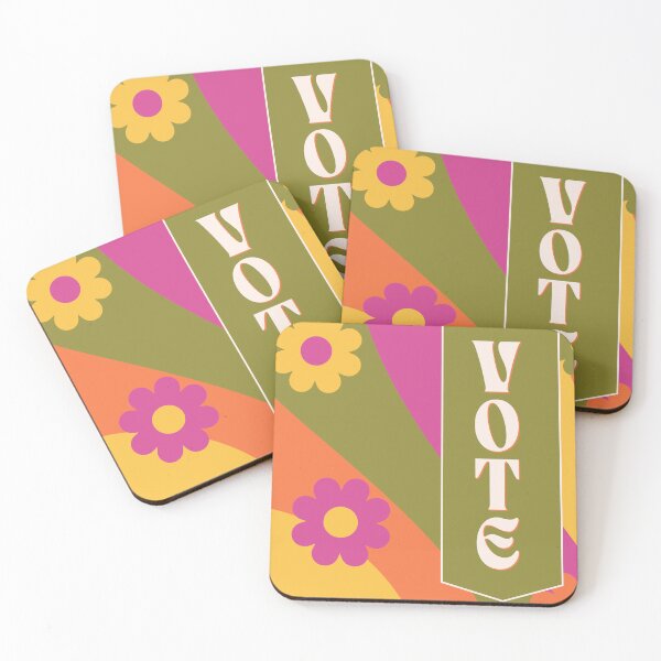 Item preview, Floral Retro Vintage Vote Political Elections USA  designed and sold by VioletsnPansies.