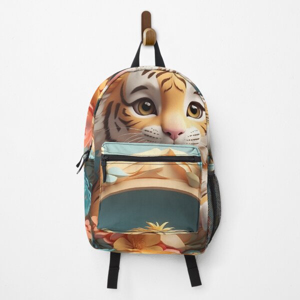 Item preview, Adorable Tiger with Floral Accents designed and sold by Neranchara.