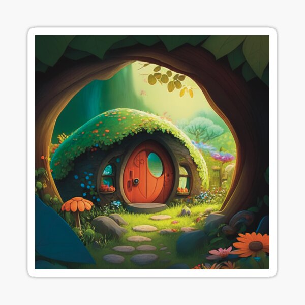 Tiny house into the forest Sticker
