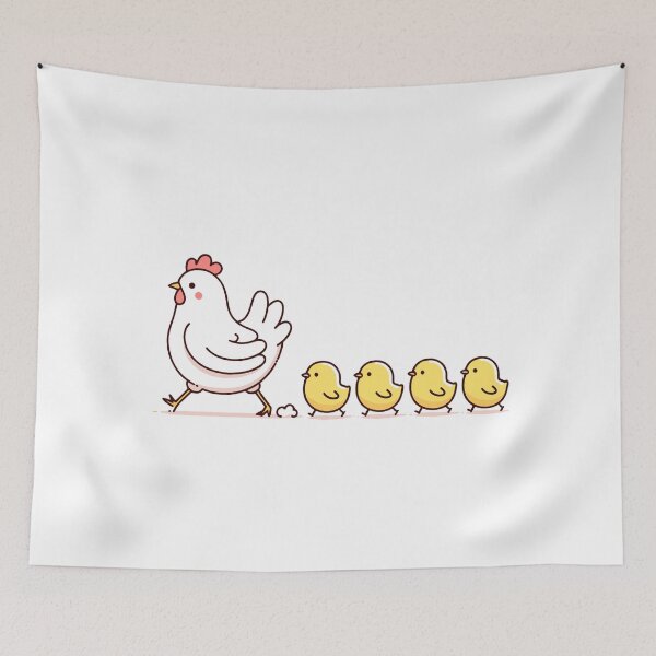 Item preview, Little chicks follow chicken mom designed and sold by Ingridpd.