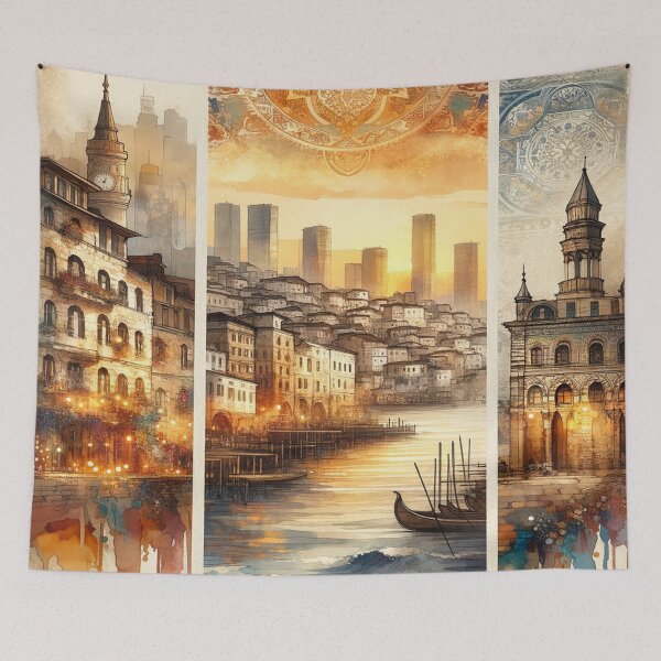 Item preview, Historic European City by the Sea designed and sold by glowarya.