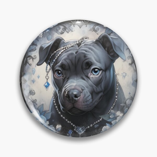 Item preview, Glowing Blue Nose Staffy designed and sold by Nocturne  Paws.