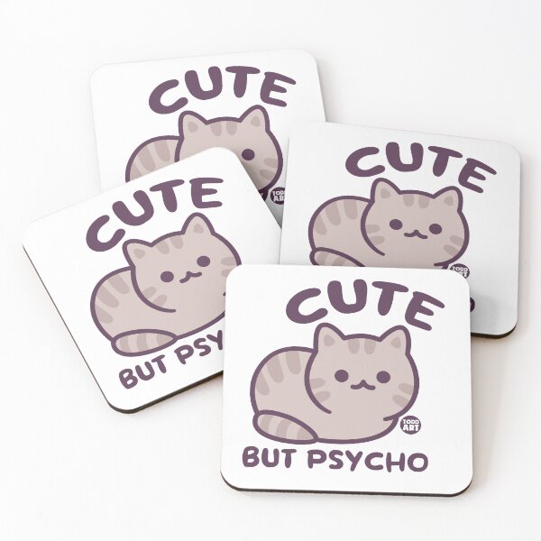 Item preview, CUTE BUT PSYCHO CAT designed and sold by TODD GOLDMAN.