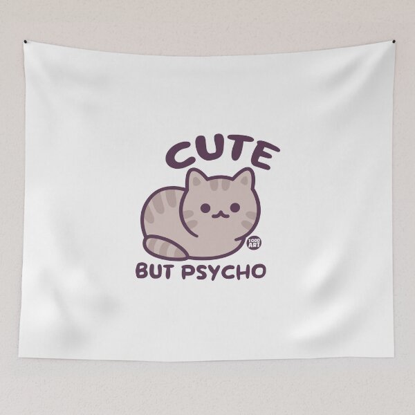 Item preview, CUTE BUT PSYCHO CAT designed and sold by TODD GOLDMAN.