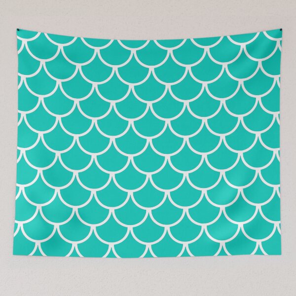 Item preview, Aqua Blue Fish Scales Pattern designed and sold by Jared Davies.