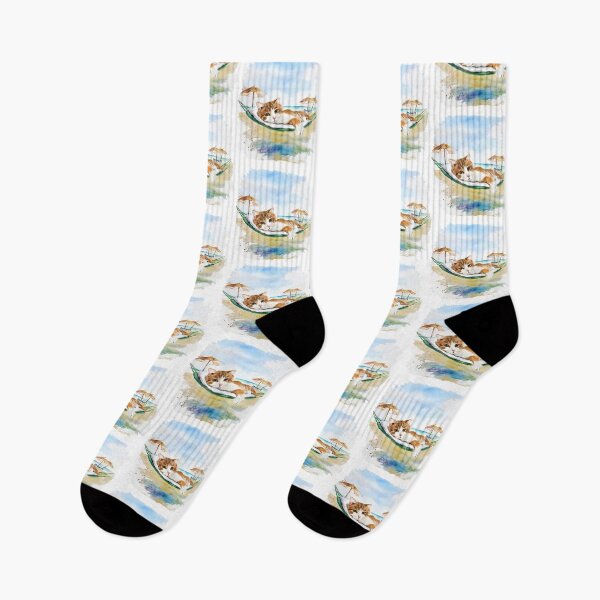 Item preview, Cat in a hammock by the sea. designed and sold by CorneliaPilz.