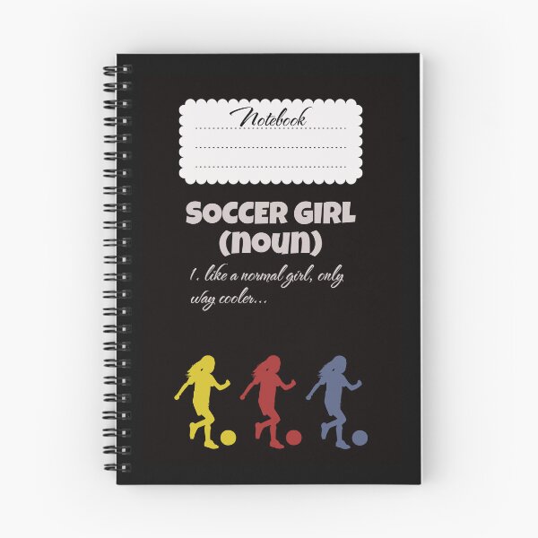 Item preview, Soccer Girl Notebook - gift for soccer lovers designed and sold by dave-elf.