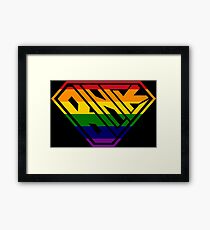 Black SuperEmpowered (Rainbow) Framed Art Print