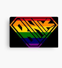 Black SuperEmpowered (Rainbow) Canvas Print