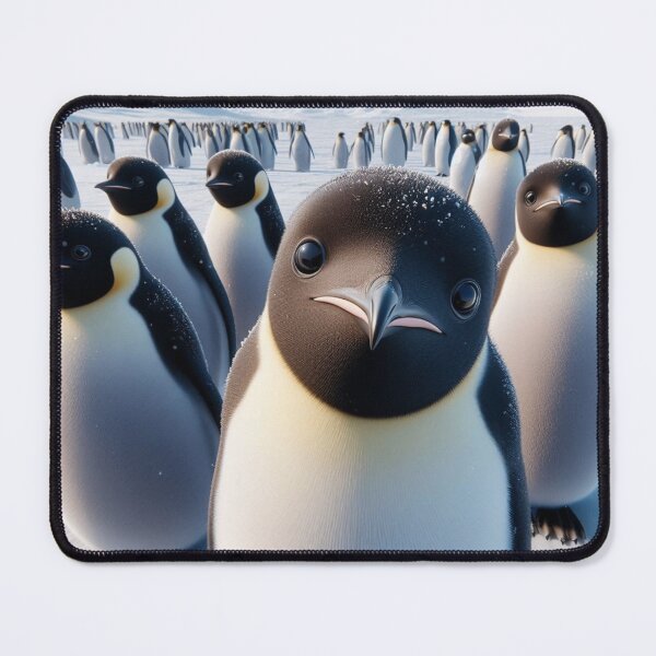 Item preview, penguin looking curiously at the photographer designed and sold by Yourdreamworld.