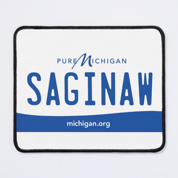 Item preview, Saginaw Michigan License Plate designed and sold by Decal Mania.