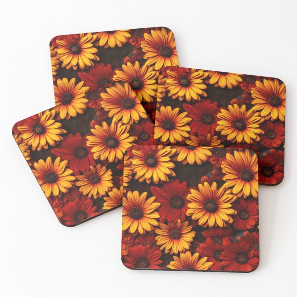 Item preview, Gerbera Tile 15: Radiating Sunshine Smiles in Green-Cladded Sunbeam Fields of Joy designed and sold by TheBrainArt.
