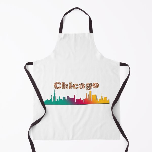 Item preview, Colorful Chicago Skyline with Deep Dish Pizza Lettering designed and sold by shutterrudder.