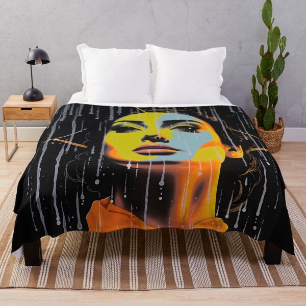 Item preview, Fluorescent Surrealism: Portrait in the Storm designed and sold by AI-Only Creations.