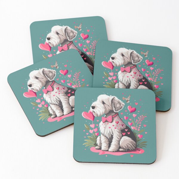 Item preview, Valentine's Day Bedlington Terrier designed and sold by VoyteksDesigns.