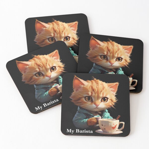 Item preview, My cat barista. designed and sold by SaNNty.
