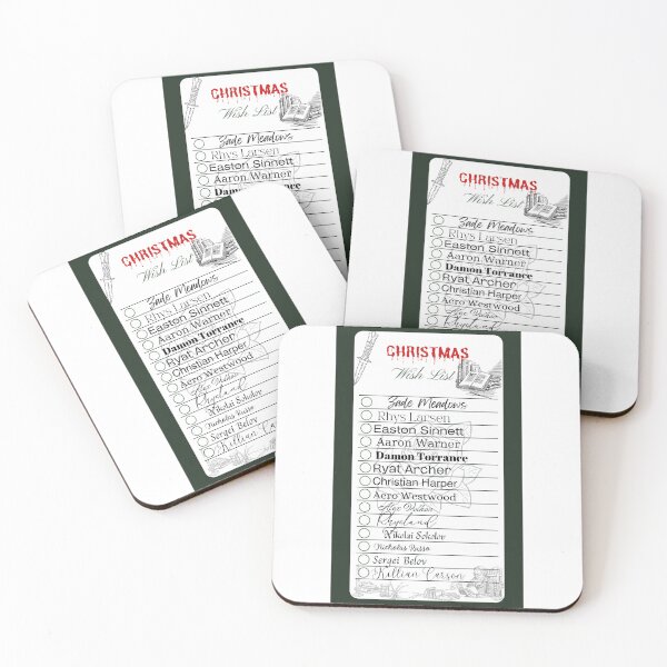 Item preview, Dark Romance Fictional Men Christmas List designed and sold by AutumnAcademic.