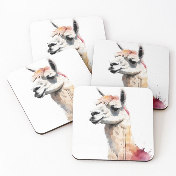 Item preview, Watercolor Llama 1 designed and sold by LittleGoblinPrs.