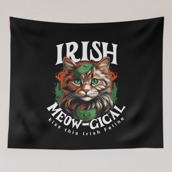 Item preview, ST PAT'S IRISH MEOW-GICAL CAT Fun Feline Design designed and sold by ej-sulu.