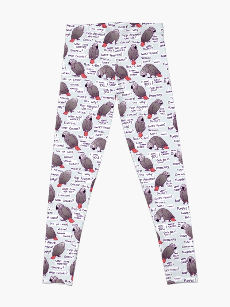 Disover Einstein African Grey Parrot Funny Quotes | Leggings