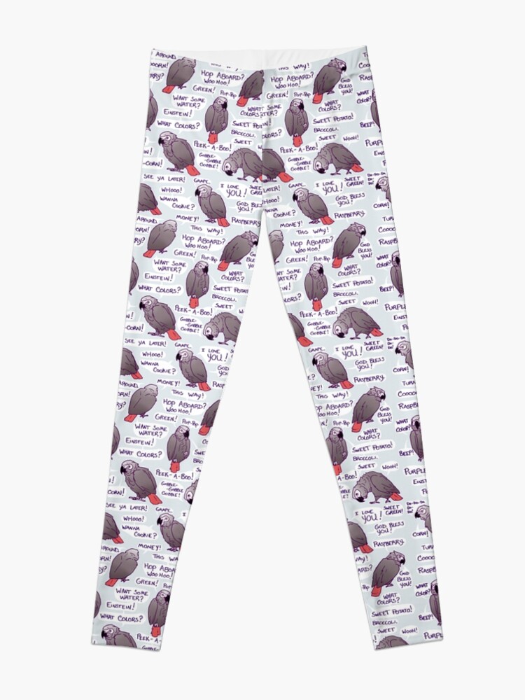 Discover Einstein African Grey Parrot Funny Quotes | Leggings