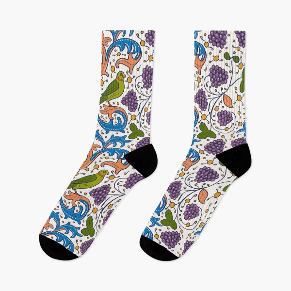 Item preview, Colorful Medieval Inspired Lovebird Nature Pattern designed and sold by MariOyama.