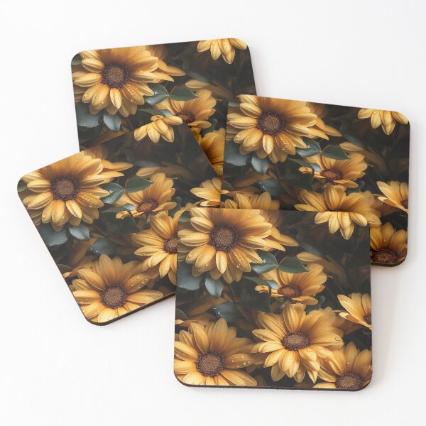 Item preview, Gerbera Tile 25: Radiating Sunshine Smiles in Green-Cladded Sunbeam Fields of Joy designed and sold by TheBrainArt.