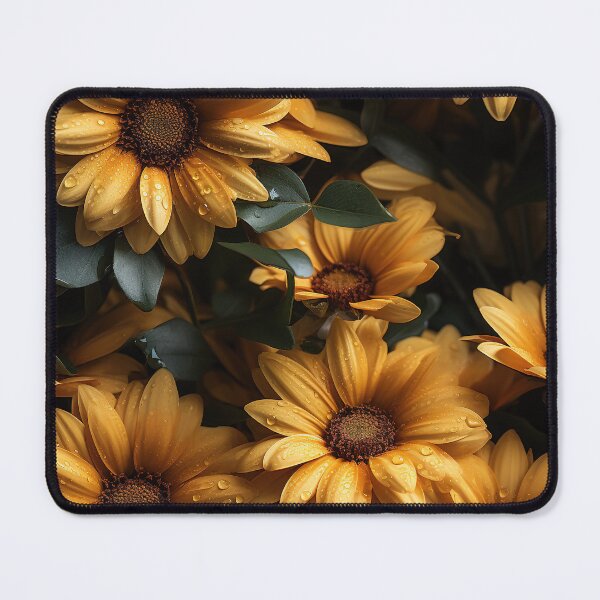 Item preview, Gerbera Tile 25: Radiating Sunshine Smiles in Green-Cladded Sunbeam Fields of Joy designed and sold by TheBrainArt.
