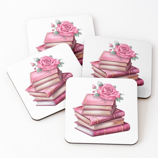 Item preview, Pink Books Stacked with Pink Rose designed and sold by Melissify.