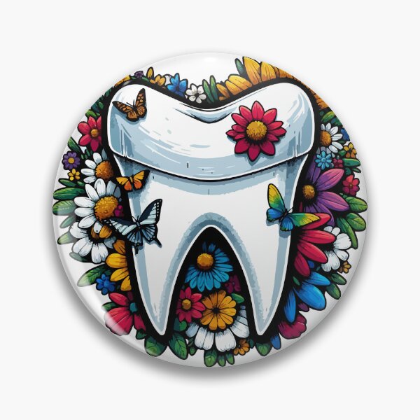 Item preview, Shark Tooth with Flowers designed and sold by ShopiDentistry.