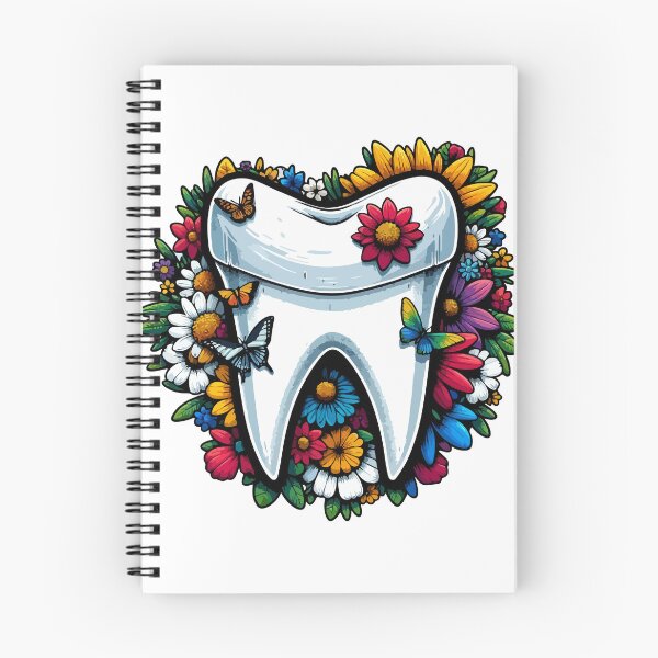 Item preview, Shark Tooth with Flowers designed and sold by ShopiDentistry.