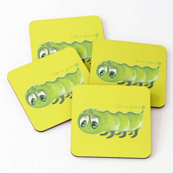 Item preview, Green worm with cute smile designed and sold by Baltuka.