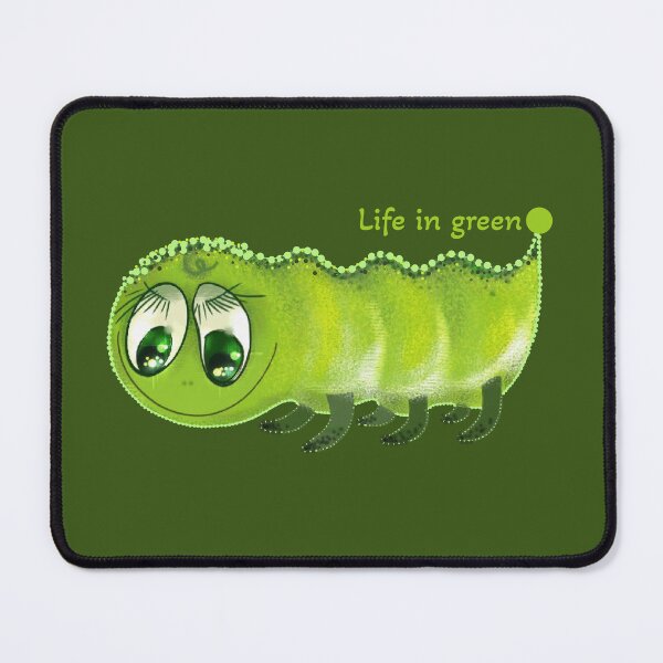 Item preview, Green worm with cute smile designed and sold by Baltuka.