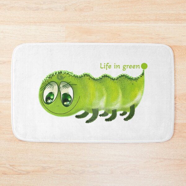 Item preview, Green worm with cute smile designed and sold by Baltuka.