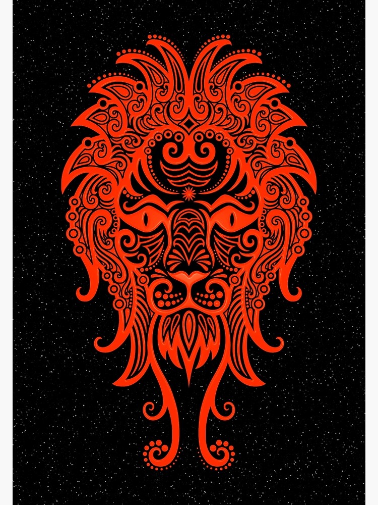 "Red Leo Zodiac Sign in the Stars" Art Print by JeffBartels Redbubble